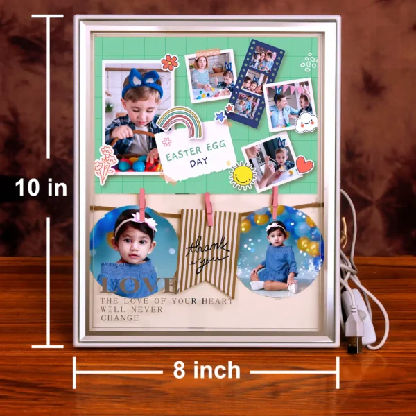 5x7 inch Photo Frame with White Led Light