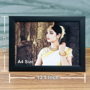A4 Photo Frame with Glass in Synthetic Wooden Moulding